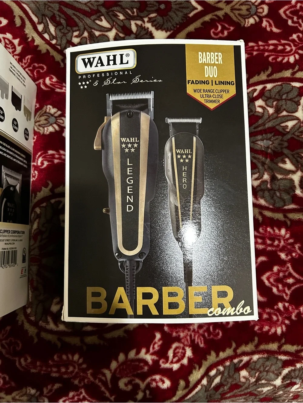 Wahl Barber Combo Clipper & Trimmer in Black and Gold